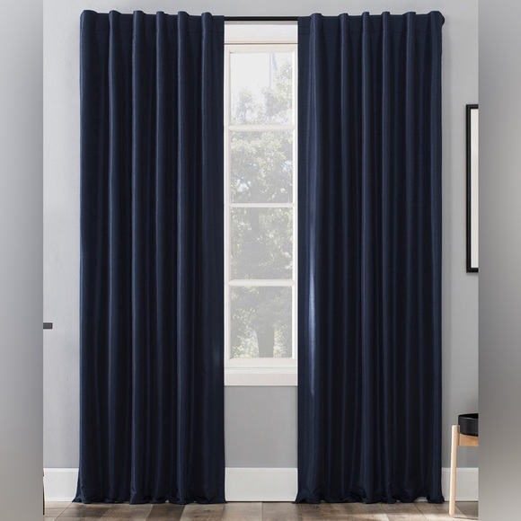 Sun Zero Evelina Faux Silk Thermal Blackout Curtain Panel, 50" x 95" (2 panels) - Picture 1 of 2
